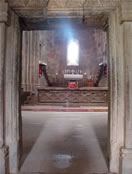 Entrance from the gavit to the main chamber of the Cathedral of St. John the Baptist, Gandzasar.