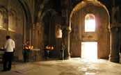 Gavit (narthex) of the Gandzasar Monastery.